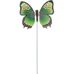 Vlinder groen 15 x 60 cm op steker - Tuinbeelden