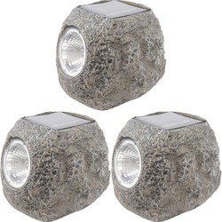 16x Buitenlampen/tuinlampen stenen 10 cm - Grondspotjes