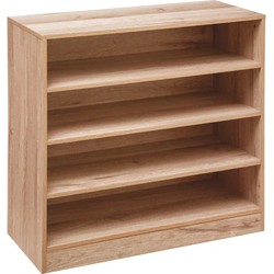 5Five Schoenenkast - 12 paar schoenen - bruin - hout - 67 x 68 cm - Schoenenrekken