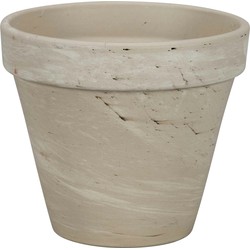 Terracotta Bloempot voor Binnen en Buiten - Graniet Creme - Ø 14 cm