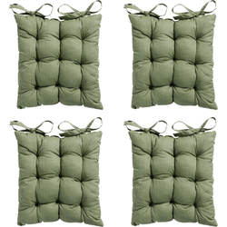 Madison -  Zitkussen Toscane Basic green - Ca. 46x46 cm - Set van 4