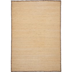 Kave Home - Jute tapijt Sorina met bruine rand 160 x 230 cm