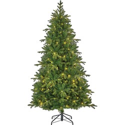 Black Box Trees Brampton Kunstkerstboom Slim met LED Verlichting - H185 x Ø114 cm - Groen