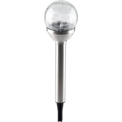 Grundig Prikspot - solar - RVS - tuinverlichting - 25 cm - Prikspotjes