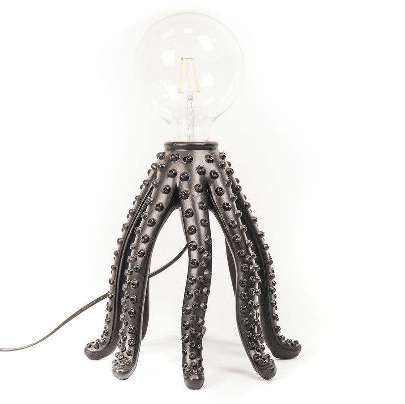 Housevitamin Octopus Table Lamp - Black-25x25cm - 