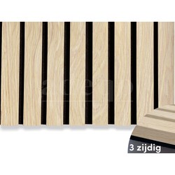 Adeqo Akupanel - Akoestische panelen - Natuurlijk Eiken 300 x 60 cm - 3 zijdig