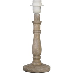 Clayre & Eef Lampenvoet   Ø 12x31 cm  Bruin Hout Rond Lampvoet