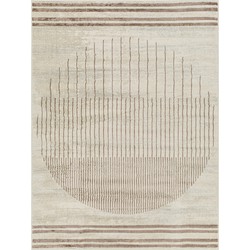 Modern Scandinavisch Tapijt ENSO - Bruin/Ivoor - 200x275 cm