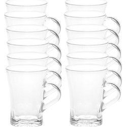 Duralex Koffie en Theeglazen Amalfi - 12x stuks - glas - 170 ml - Koffie- en theeglazen