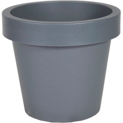 Mega Collections Plantenpot/bloempot - kunststof - grijs - D50 cm - Plantenpotten