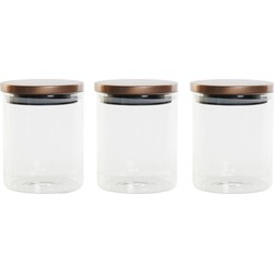 Item voorraadpot/voorraadbus - 3x - glas - met deksel - 750 ml - Voorraadpot