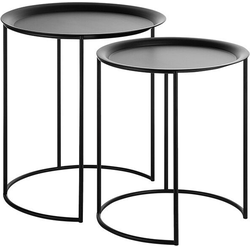 Beliani TWINS - Salontafel-Zwart-Metaal