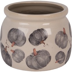 Clayre & Eef Bloempot Ø 12x10 cm Beige Keramiek Pompoen