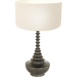 Steinhauer tafellamp Bois - zwart - metaal - 40 cm - E27 fitting - 3760ZW
