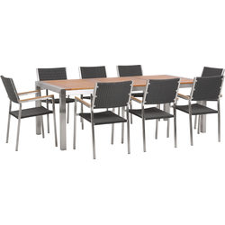 GROSSETO  - Tuinset voor 8 - Zwart - RVS