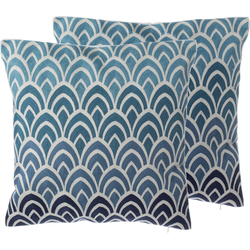 NIGELLA  - Sierkussen set van 2 - Lichtblauw - 45 x 45 cm - Katoen
