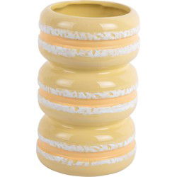 Vaas Macaron - Zachtgeel - 9.3x9.3x19.5cm