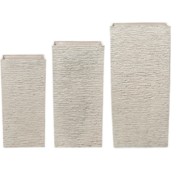 GAZA - Plantenbak - Beige - 30/35/40 cm - Stenenmix