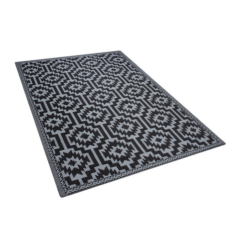 Outdoor tapijt zwart 150x210 cm KARNAL - 