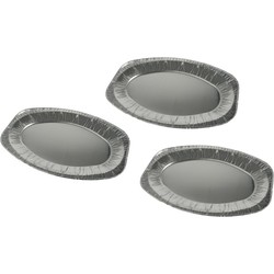 12x stuks Serveerschalen aluminium - Snack en tapasschalen