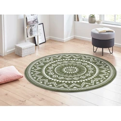 Rond Laagpolig vloerkleed - Valencia - Groen - Ø 140 CM