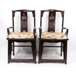 Fine Asianliving Antieke Chinese Stoelen Set/2 Handgesneden