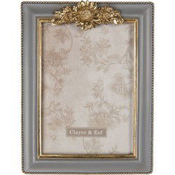 Clayre & Eef Fotolijst Grijs Kunststof