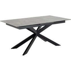 Eettafel Uitschuifbaar - Grijs Keramiek - 210x90x76cm - Jorvik