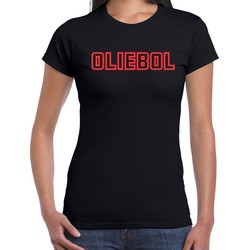 Bellatio Decorations Fout kersttrui t-shirt voor dames - oliebol - rood - oliebollen - nieuwjaar L - kerst t-shirts