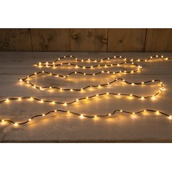 WIRE CHAIN 600L/18M LED CLASSIC - 4M AANLOOPSNOER ZWART - 4,5V/IP44 TRAFO MET AAN/ 8/16H TIMER/UIT EN DIMMER - COLOURBOX - Anna's Collection