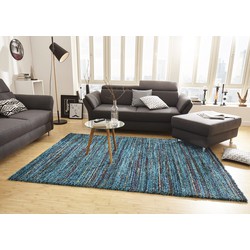 Hoogpolig vloerkleed - Nomadic - Chic - Blauw - 80 X 150 CM