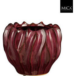 Mica Decorations Bloempot Thom - 23.5x23.5x19 cm - Keramiek - Paars