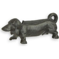 A CAST IRON DACHSHUND BOOT SCRAPER