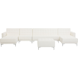 Beliani ABERDEEN - Modulaire Sofa-Wit-Kunstleer