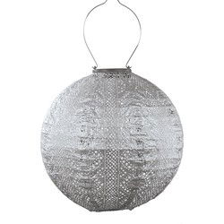 LUMIZ Solar tuinverlichting Lace Rond - 30 cm - Zilver