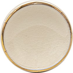 Clayre & Eef Deurknop  Ø 4 cm Beige Keramiek Meubelknop