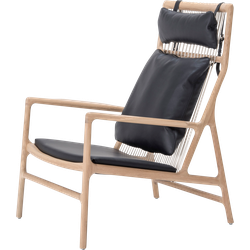 Dedo lounge chair - fauteuil dakar leather black 0500