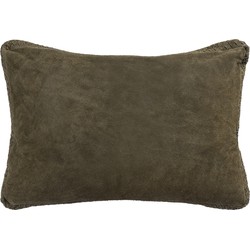 PTMD Suky Green suede leather cushion rectangle S