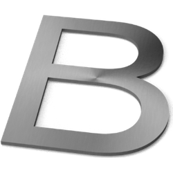 Letter B Model: Huisletter RVS