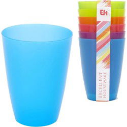 24x Onbreekbare drinkbeker/mok gekleurd 10 cm - Drinkbekers