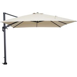 Hawaii parasol - 300x300 cm - carbon black - ecru