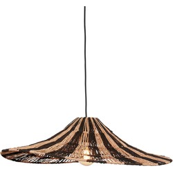 Hanglamp Cuzco - Zwart/Naturel - 65x65x20cm