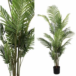 PTMD Palm Kunstplant - 150 x 106 x 200 cm - Plastic Pot - Groen