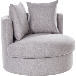 Beliani DALBY - Fauteuil-Grijs-Polyester