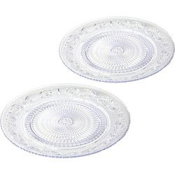 Kunststof borden - set 16x stuks - ontbijt/dinerborden - 18 en 25 cm - Campingborden