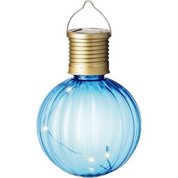 Lumineo Solar lampion voor buiten - LED - blauw - 11 cm - buitenverlichting - Lampionnen
