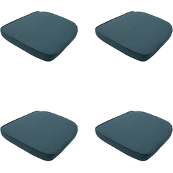 Madison -  Zitkussen Wicker Sea blue canvas eco+ - Ca. 48x48 cm - Set van 4