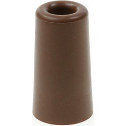 3x Rubberen deurstop / deurbuffer 75 x 40 mm terracotta bruin - Deurstoppers