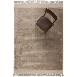 Vloerkleed Blink Sand/Bruin Velvet - Zuiver - Viscose - 200 x 300 cm - (L)