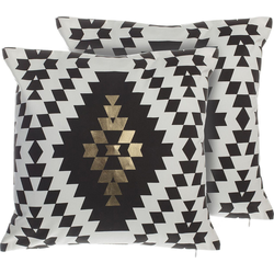 COLEUS  - Sierkussen set van 2 - Wit - 45 x 45 cm - Katoen